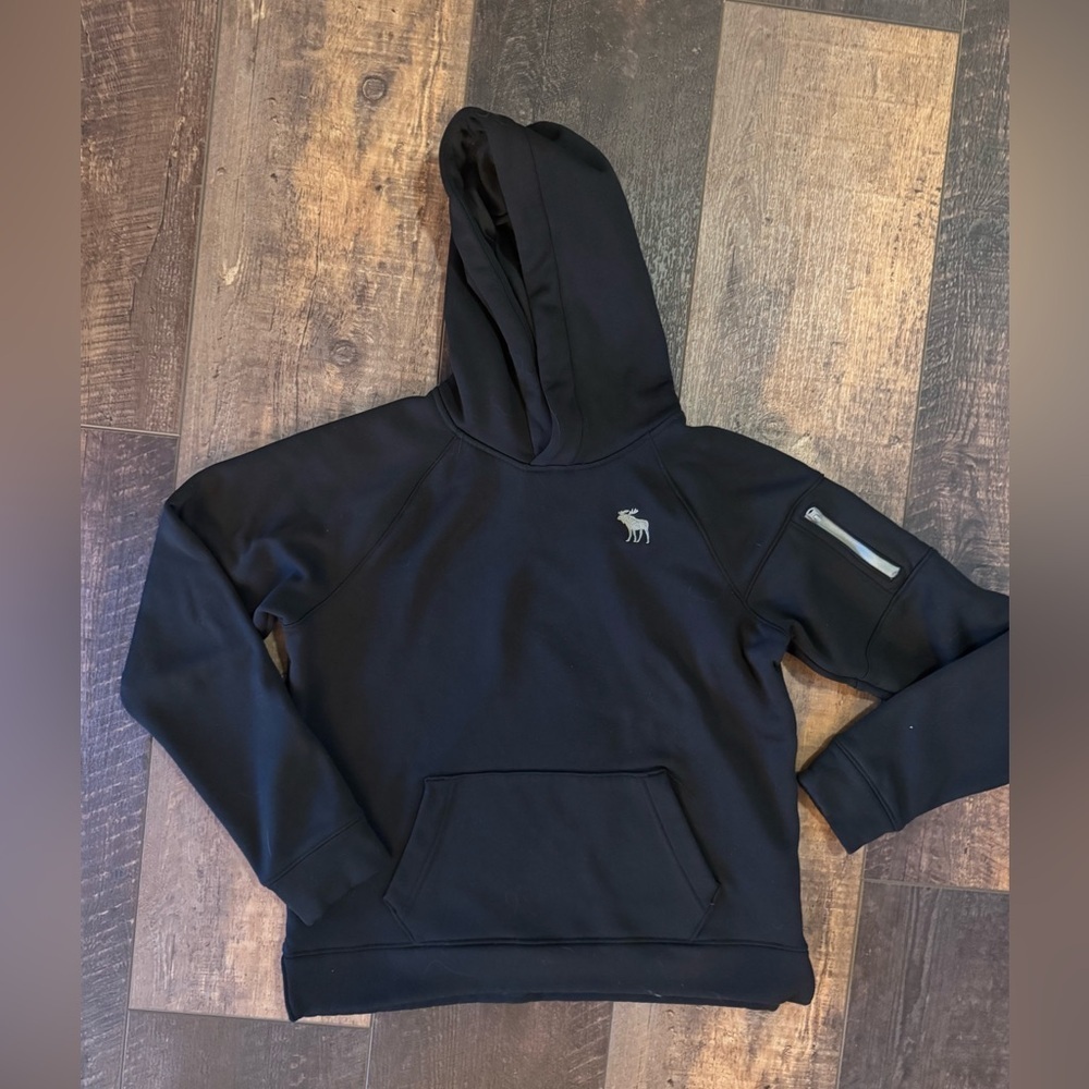 Abercrombie Kids Black Performance Hoodie Youth XL 15/16 Pullover Pocket